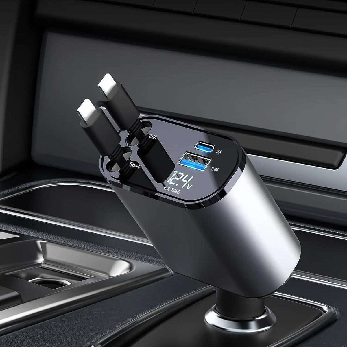 Elite Auto 4-in-1 Fast Car Charger | شاحن سيارة متعدد الوظائف